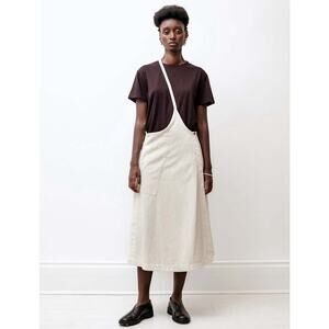 NWT Lemaire Denim Apron Skirt In Misty Ivory - 38